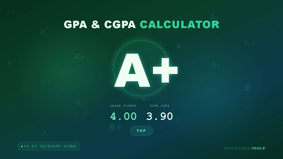 CGPA Calculator hero — multi-scale GPA calculator