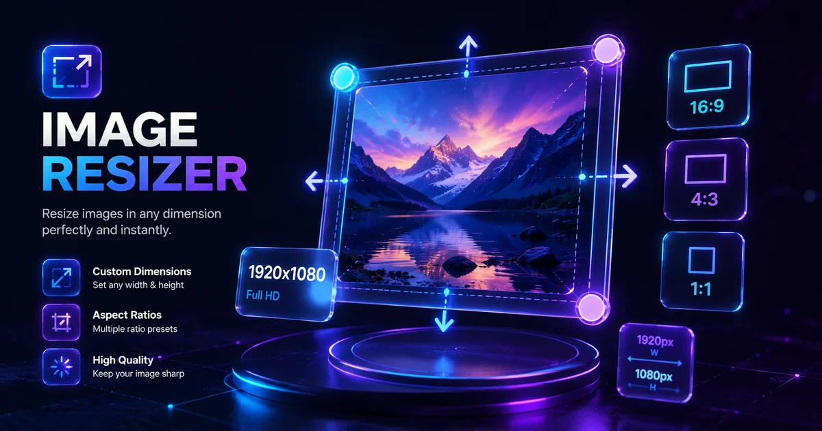Free image resizer online — resize images to any size for Instagram, Facebook, YouTube, no upload