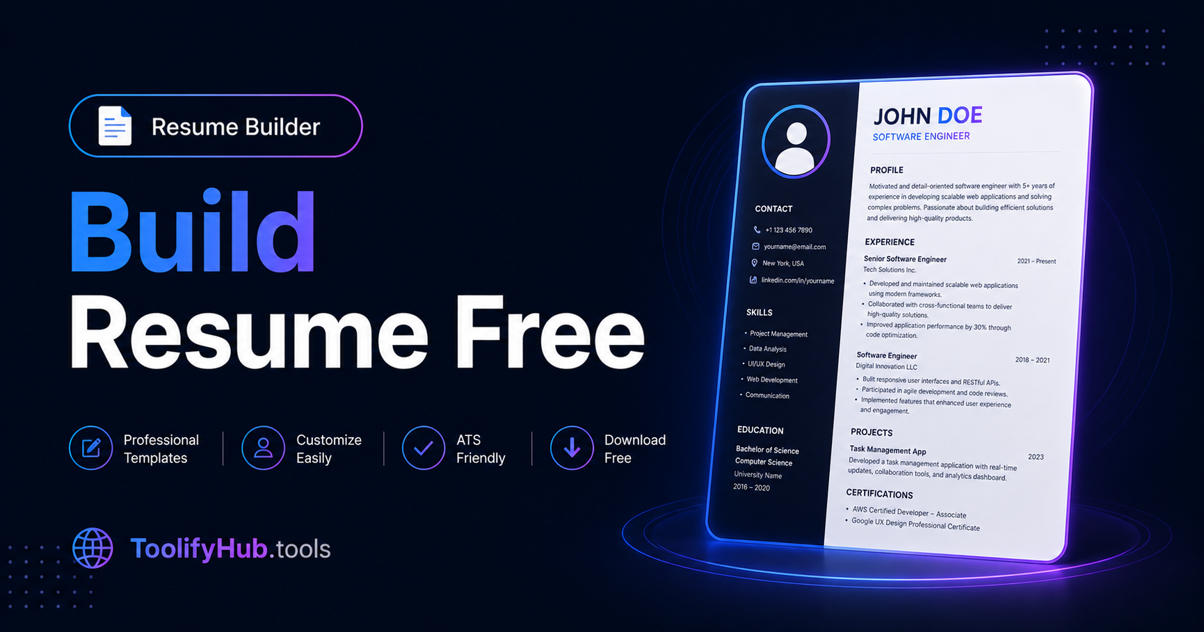 Free Resume Builder Online — Create a Professional CV in 5 Minutes 2026