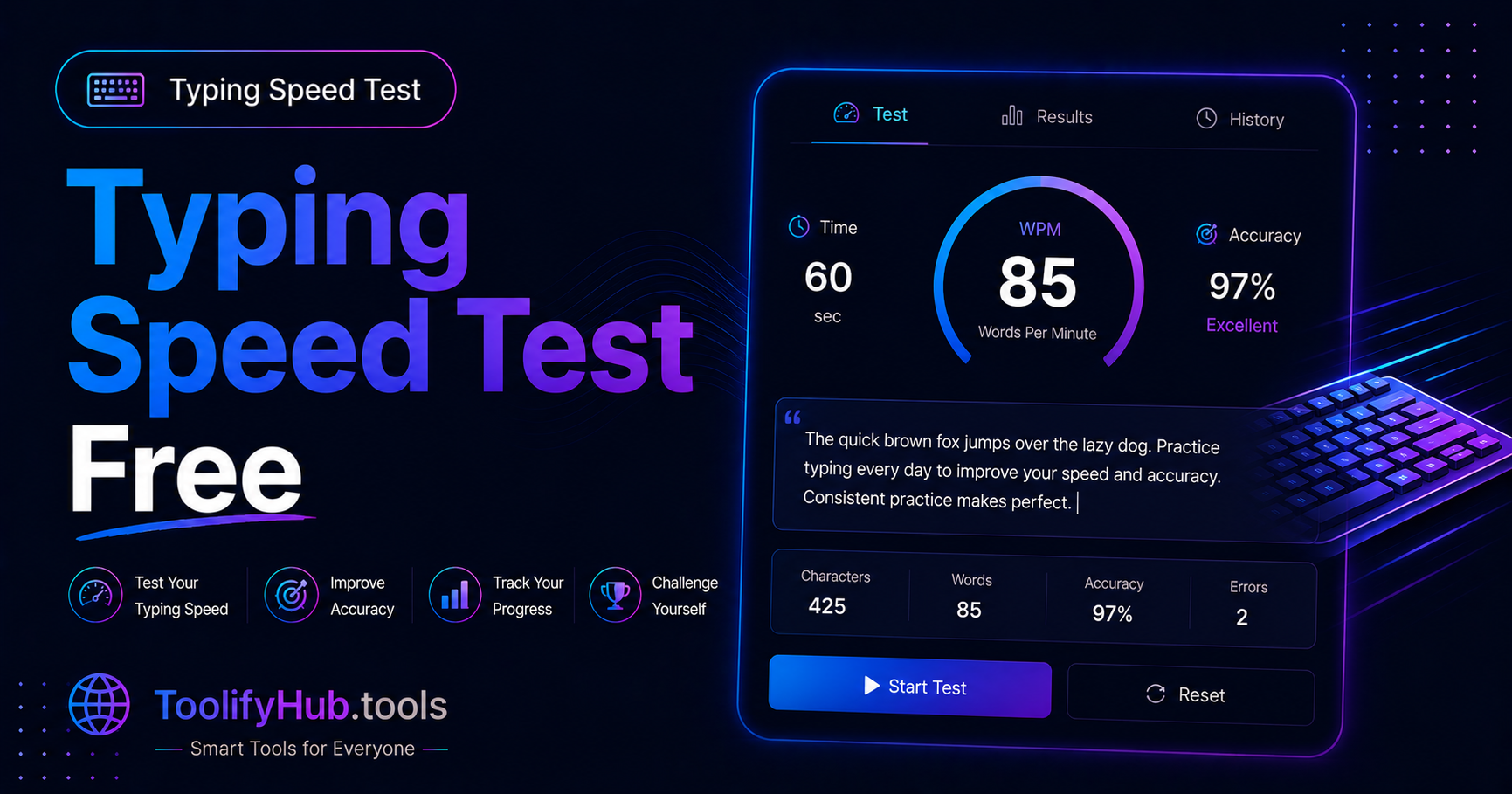 Typing Speed Test Online Free — Check Your WPM Score Instantly (2026)