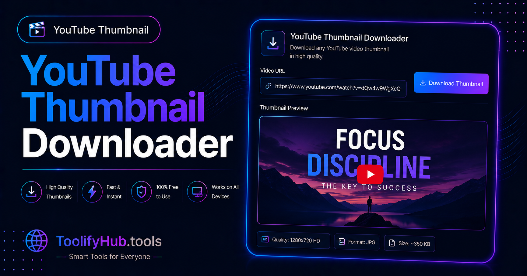 YouTube Thumbnail Downloader Free — Download HD Thumbnails Instantly (2026)